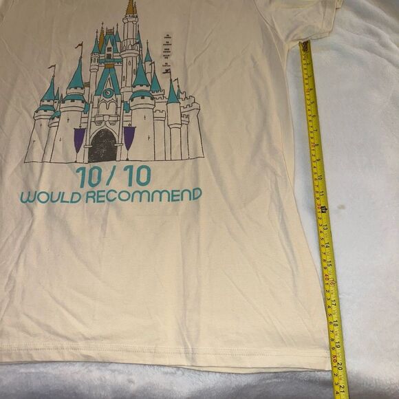 Disney Parks Unisex Beige 10/10 Recommend Castle Tee XL NWT - Picture 9 of 9